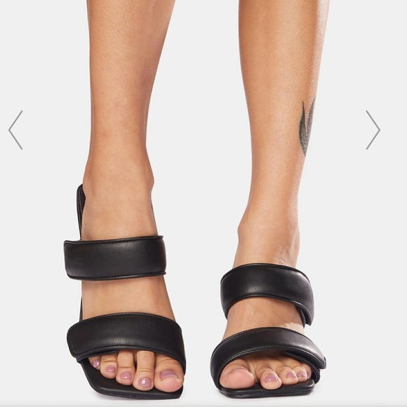 STRAP SQUARE TOE HEELED MULES - Picture 4 of 4